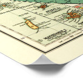 Poster AntarctiqueCarte panoramiqueAntarctique (Coin)