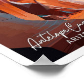 Poster Antelope Canyon Arizona Illustration de voyage (Coin)