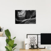 Poster Antelope Canyon Photographie Noir Et Blanc Art (Bureau à domicile)