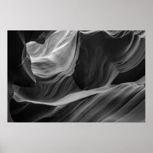 Poster Antelope Canyon Photographie Noir Et Blanc Art