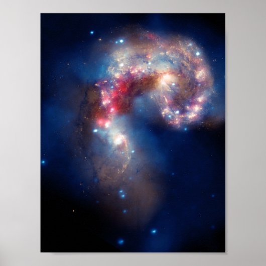 Poster Antennes Galaxies Colorée Composite (Devant)