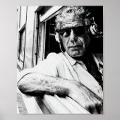 Poster Anthony Bourdain avec casque 1 (Devant)