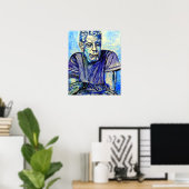 Poster Anthony Bourdain Bleu (Bureau à domicile)
