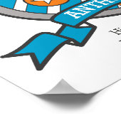 Poster Anthony lettre Un nom de garçon signifiant bouclie (Coin)