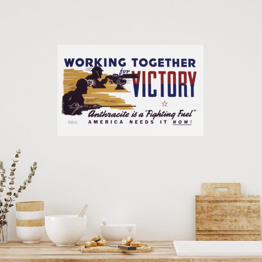 Poster Anthracite est un carburant de combat (Cuisine)