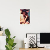 Poster Anthro Chat relaxant (Bureau à domicile)