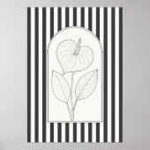Poster Anthurium Elegant Fleur Botanique (Devant)