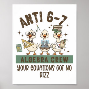 Poster Anti 6-7 Équipe d'algèbre Prof de maths Votre équa