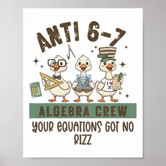 Poster Anti 6-7 Équipe d'algèbre Prof de maths Votre équa (Devant)