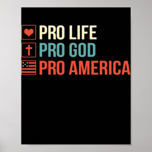 Poster Anti-avortement Pro God Pro America pro choice Avo