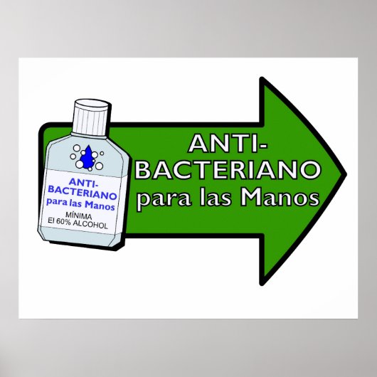 Poster Anti-Bacteriano Para Las Manos (Devant)