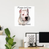Poster anti-BSL argentin Dogo (Bureau à domicile)