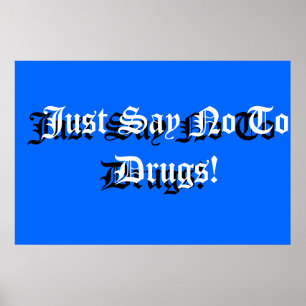 Poster Anti-drogue de signe d'école
