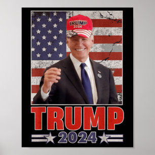 Poster Anti Joe Biden Funny Conservateur Donald Trump 2