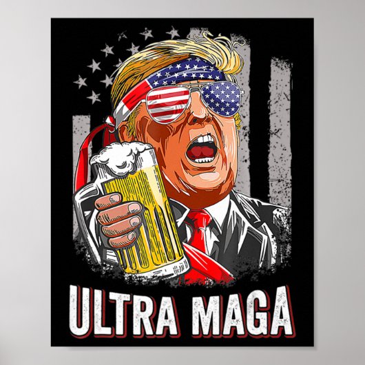 Poster Anti Joe Biden Ultra Maga 4 (Devant)