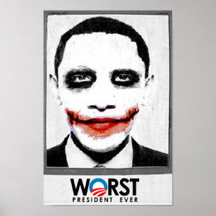 Poster Anti-Obama - le plus mauvais noir du Président