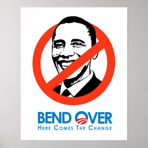 Poster Anti-Obama - Un virage pour le changement