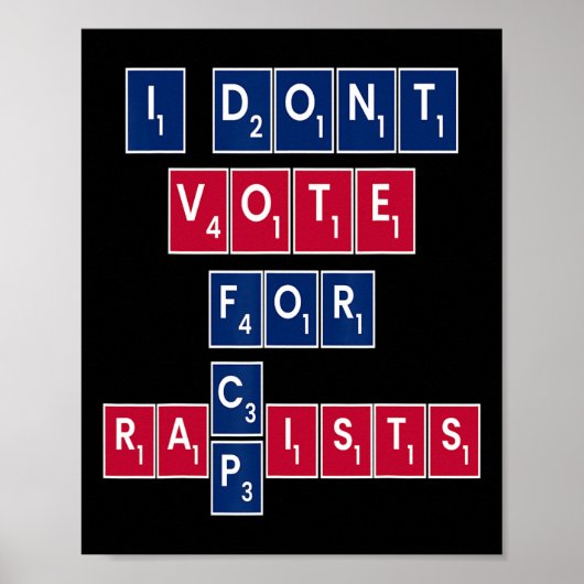 Poster Anti Republican Liberal Equality Vote Blue Progres (Devant)