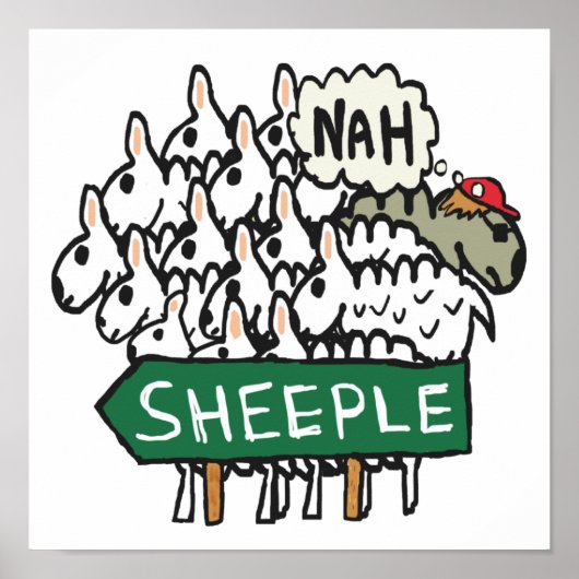 Poster Anti Sheeple (Devant)