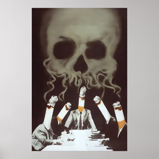 Poster Anti Smoking Skull Poster, Eastern Germany GDR DDR (Devant)