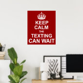 Poster Anti-Texting Keep Calm (Bureau à domicile)