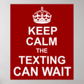 Poster Anti-Texting Keep Calm (Devant)