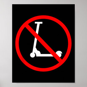 Poster Anti Trottinettes Pour Skateurs
