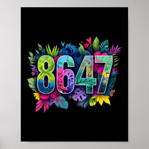 Poster Anti Trump 8647 Floral Résister 86 47 Impeach Trum
