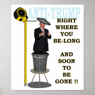 Poster Anti Trump / A droite là où vous êtes long,