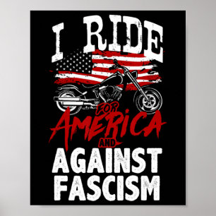 Poster Anti Trump Biker Résiste Contre La Manifestation D