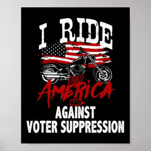 Poster Anti Trump Biker Résiste contre la suppression des