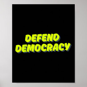 Poster Anti-trump - Défendre la démocratie 