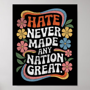 Poster Anti Trump Floral Democratique Président libéral 3