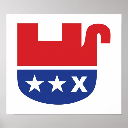 Poster Anti Trump GOP républicain mort éléphant (Devant)