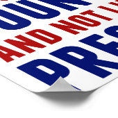 Poster Anti Trump Patriotique Pas Mon Président (Coin)