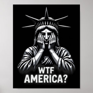 Poster Anti-trump Politique Et Démocratie Wtf Amérique 3