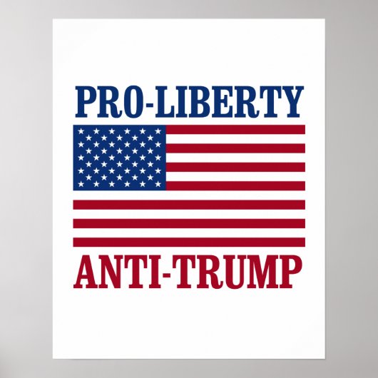 Poster Anti-Trump pro-liberté - Anti-Trump - (Devant)