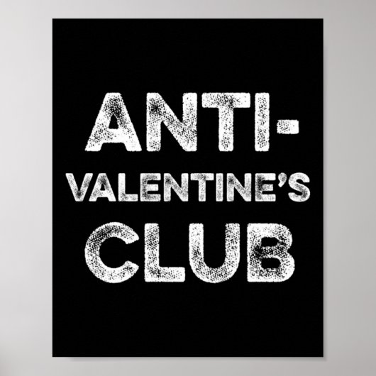 Poster Anti Valentines Club Single Awareness Day Sarcast  (Devant)
