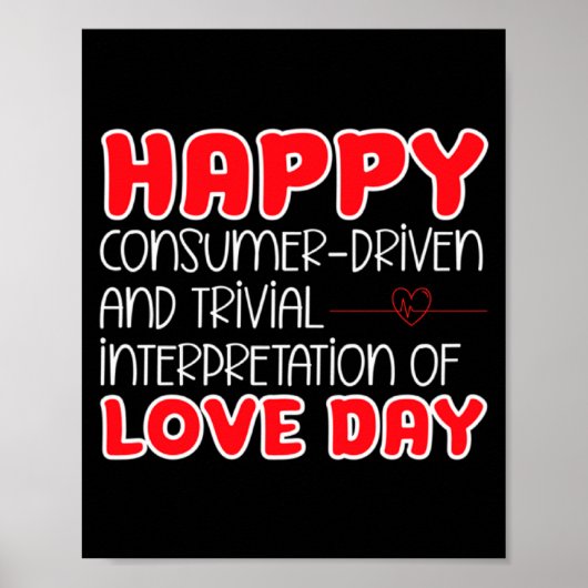 Poster Anti Valentines Day Anti Love Valentine Hate Sing  (Devant)