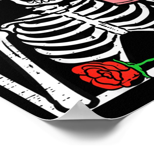 Poster Anti Valentines Day Skeleton Coffee Funny Men Wome (Coin)