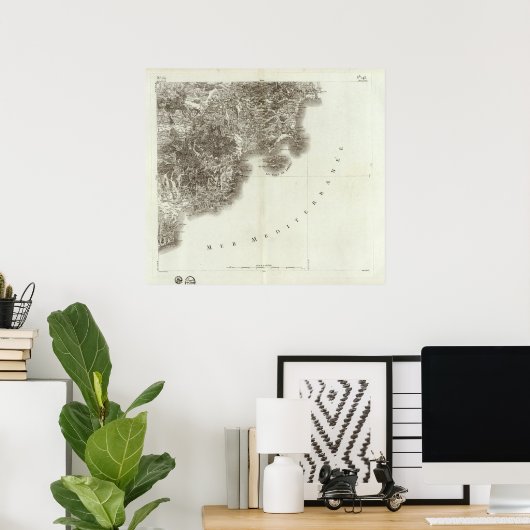 Poster Antibes (Bureau à domicile)