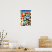 Poster Antibes France voyage vintage (Cuisine)