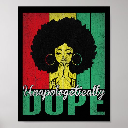 Poster Antidrogue sans apologisme Afro Noir Historique Ju (Devant)