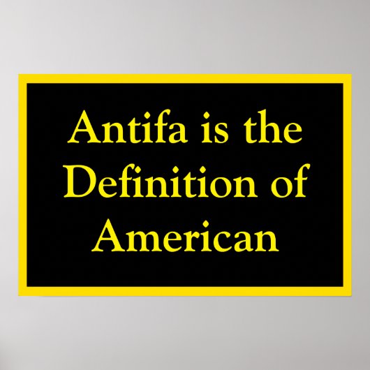 Poster Antifa définit l'Américain patriotique (Devant)