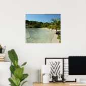 Poster Antiguan Beach Beautiful Tropical Landscape (Bureau à domicile)