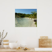 Poster Antiguan Beach Beautiful Tropical Landscape (Cuisine)