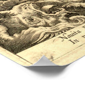 Poster Antique 1590 Navires Et Monstres De Mer (Coin)