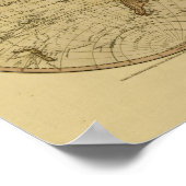 Poster Antique 1786 World Map by William Faden (Coin)