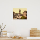 Poster Antique 1890s Belfast Street scène Albert Memorial (Cuisine)