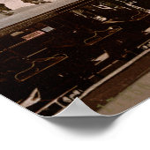 Poster Antique Amsterdam Dam 1900, Pays-Bas (Coin)